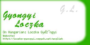 gyongyi loczka business card